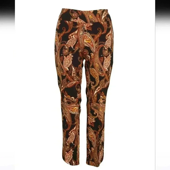 Womens UP! Paisley Ankle Length Slimming‎ Pants - Picture 1 of 8